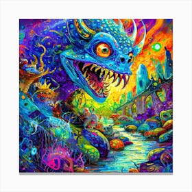 Psychedelic Monster 3 Canvas Print