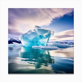 Iceberg In The Water Canvas Print