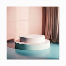 White Stage In A Room Canvas Print