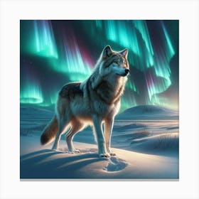 Aurora Wolf Canvas Print