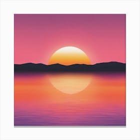 Sunset Over Water 1 Canvas Print