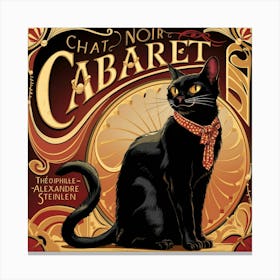 Chat Noir Cabaret, Théophile-Alexandre Steinlen 3 Canvas Print