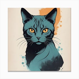 Blue Cat Canvas Print Canvas Print