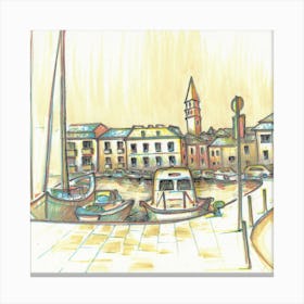 Adriatic Marina Square Canvas Print