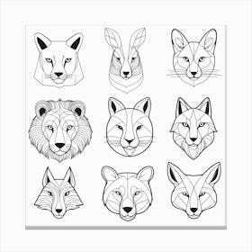 Animal Heads Canvas Print