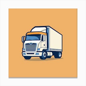 Semi Truck Canvas Print