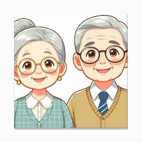 Old Couple 1 Canvas Print