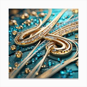 Gold And Diamonds Canvas Print