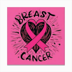 Women Breast Cancer Awareness background in Pink Ribbon international symbol for month October clipart and poster clipart and wall art 35 Canvas Print