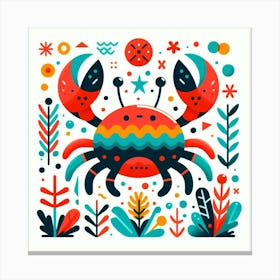 Crab illustration Canvas Print