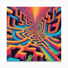 Psychedelic Maze 2 Canvas Print