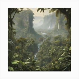 Jungle paintings art print 1 Canvas Print