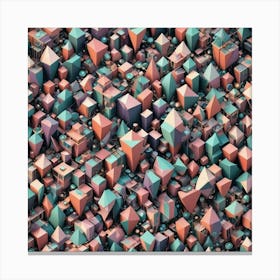 Abstract Geometric City Canvas Print