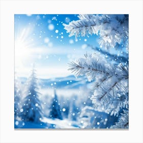 Crystal Snowfall Fresh Holiday Frost Icy Snowflake Texture Beautiful Light Season Hoar Fr (25) Canvas Print