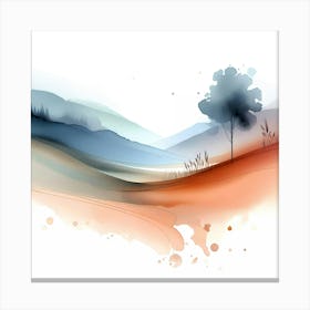 Watercolor Landscape 9 Canvas Print