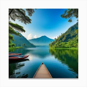 Lake In Indonesia Canvas Print