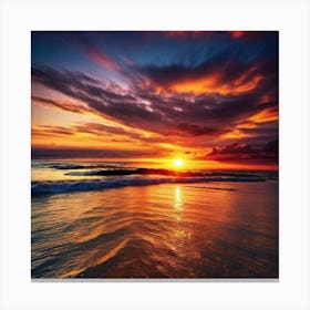 Sunset On The Beach 551 Canvas Print