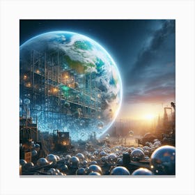 Futuristic Cityscape 78 Canvas Print