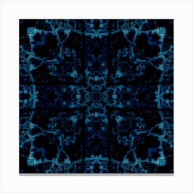 Abstract Pattern Dark Blue Indigo 2 Canvas Print