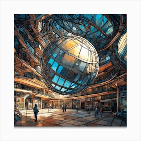 Futuristic Cityscape 1 Canvas Print