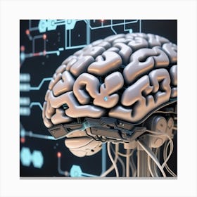 Artificial Intelligence Brain Canvas Print