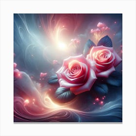 Roses Wallpaper Canvas Print