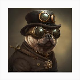 Steampunk Pug Canvas Print
