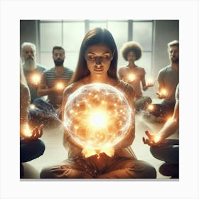 Meditating Group Of People Canvas Print