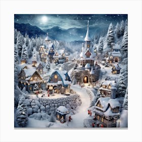 Christmas Village Canvas Print