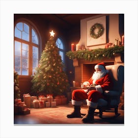 Christmas Santa 45 Canvas Print