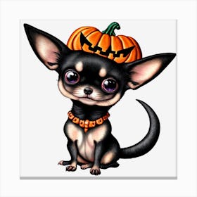 Halloween Chihuahua 1 Canvas Print