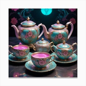 Tea Set 15 Canvas Print