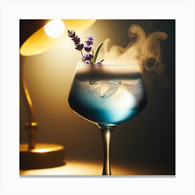 Blue Gin Cocktail Canvas Print