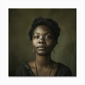 Portrait Of An African Woman 1 Canvas Print