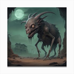 Chupacabra Creature Of The Night Canvas Print