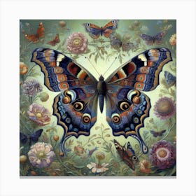 Butterfly In The Garden 8 Canvas Print