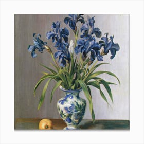 Iris In A Vase Canvas Print