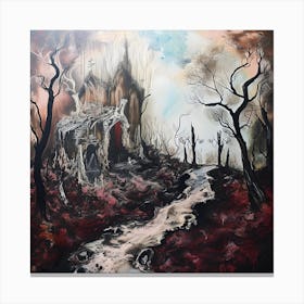 Dark Vibrant Stream Canvas Print