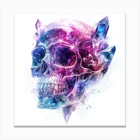 Skull With Crystals Canvas Print