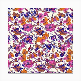 Tulip Tide London Fabrics Floral Pattern 7 Canvas Print