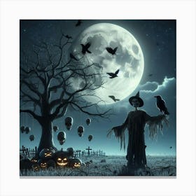 Scary Halloween Night Canvas Print
