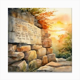 Memorial Plaque Canvas Print