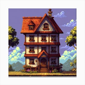 Pixel House 4 Canvas Print