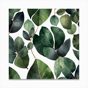 Default Watercolor Eucalyptus Leaves Art 3 Canvas Print