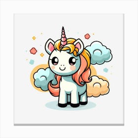 Cute Unicorn 809 Canvas Print