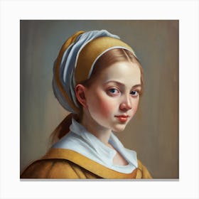 Portrait Of A Young Girl Canvas Print