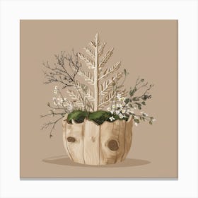 Christmas Tree In A Pot 1 Canvas Print