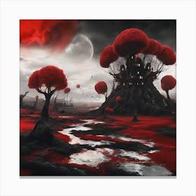 Red Forest Canvas Print