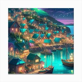 Night In The Town Canvas Print