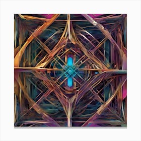 Geometric Abstract Patterns In Rich Jewel Tones, Canvas Print